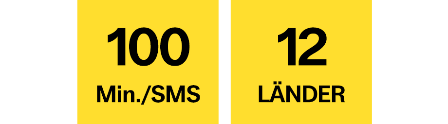 100 Min./SMS, 12 Länder
